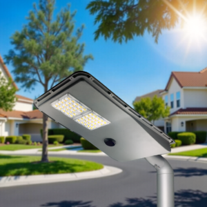 The sleek HELIOS All-in-One Solar Street Light.