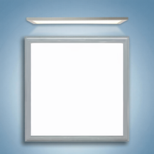 A white, ultra-slim LED Panel Light for recessed ceiling grids.